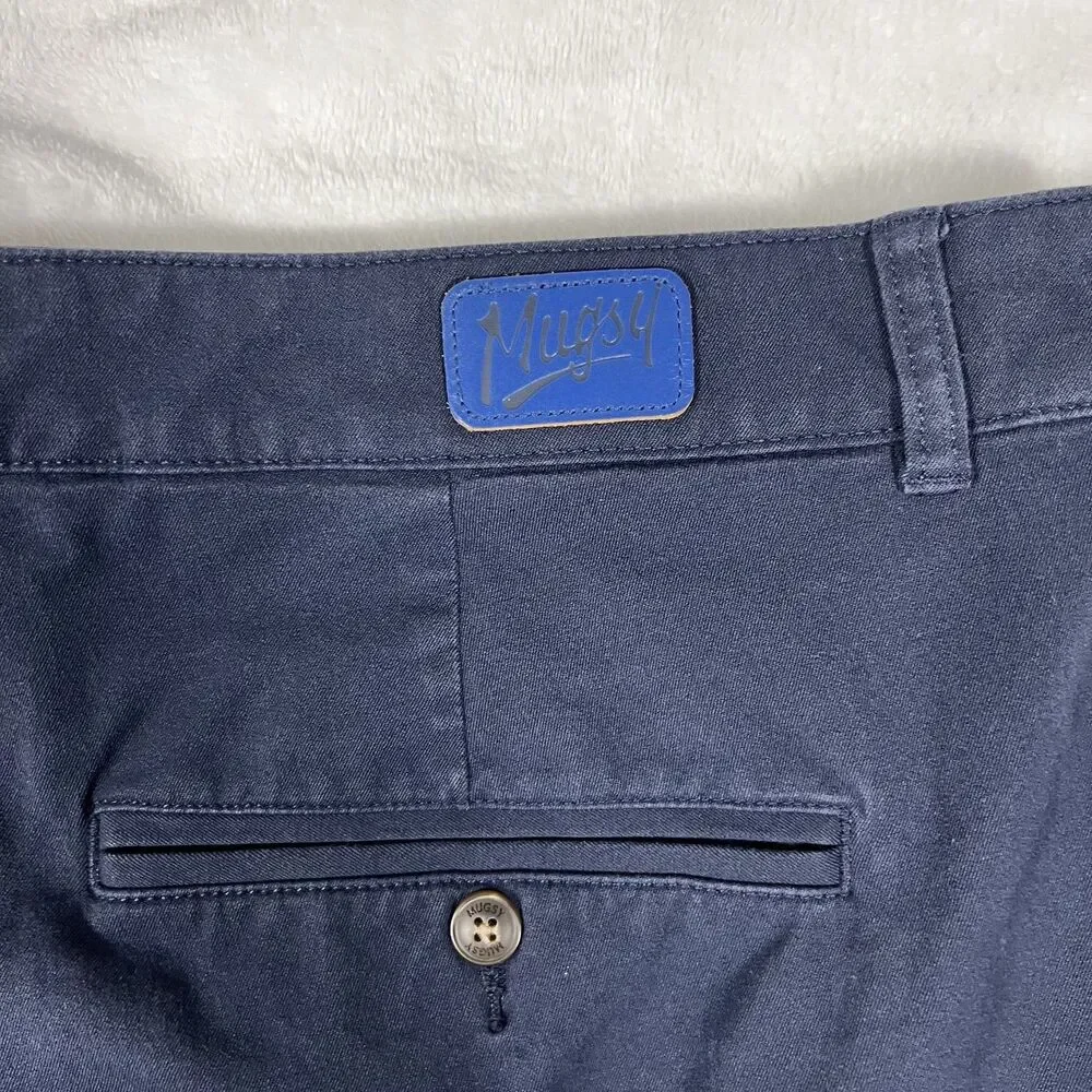 Mugsy Morgans Mens Straight Fit Jeans Size 40x34 Navy Blue Stretch Denim Pant